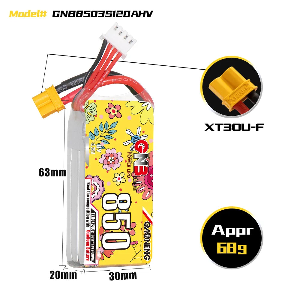 GNB 850mah 3S 11.4V Lipo Battery