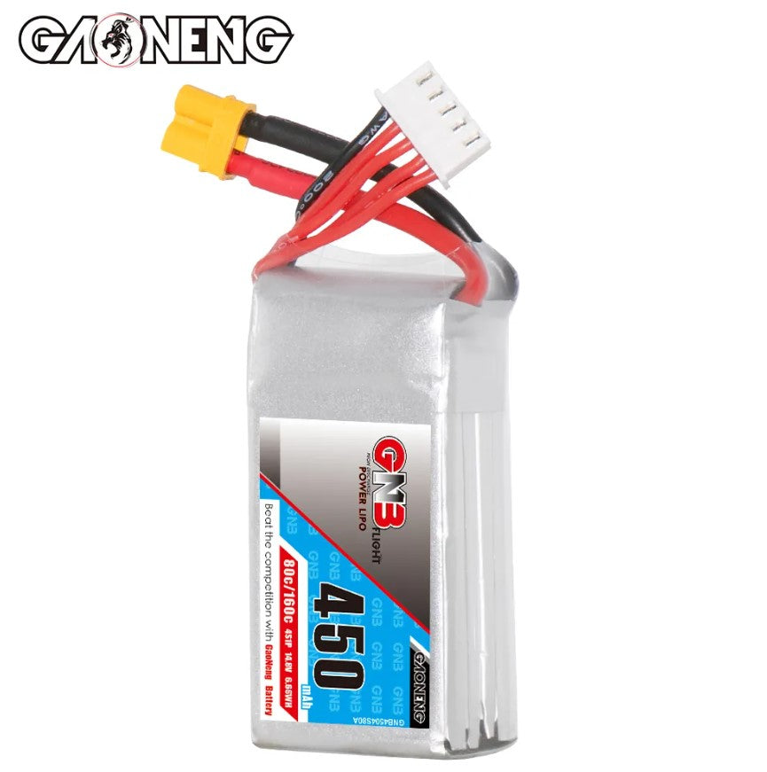 GNB 4S 14.8V 450mAh 80C XT30 LiPo Battery