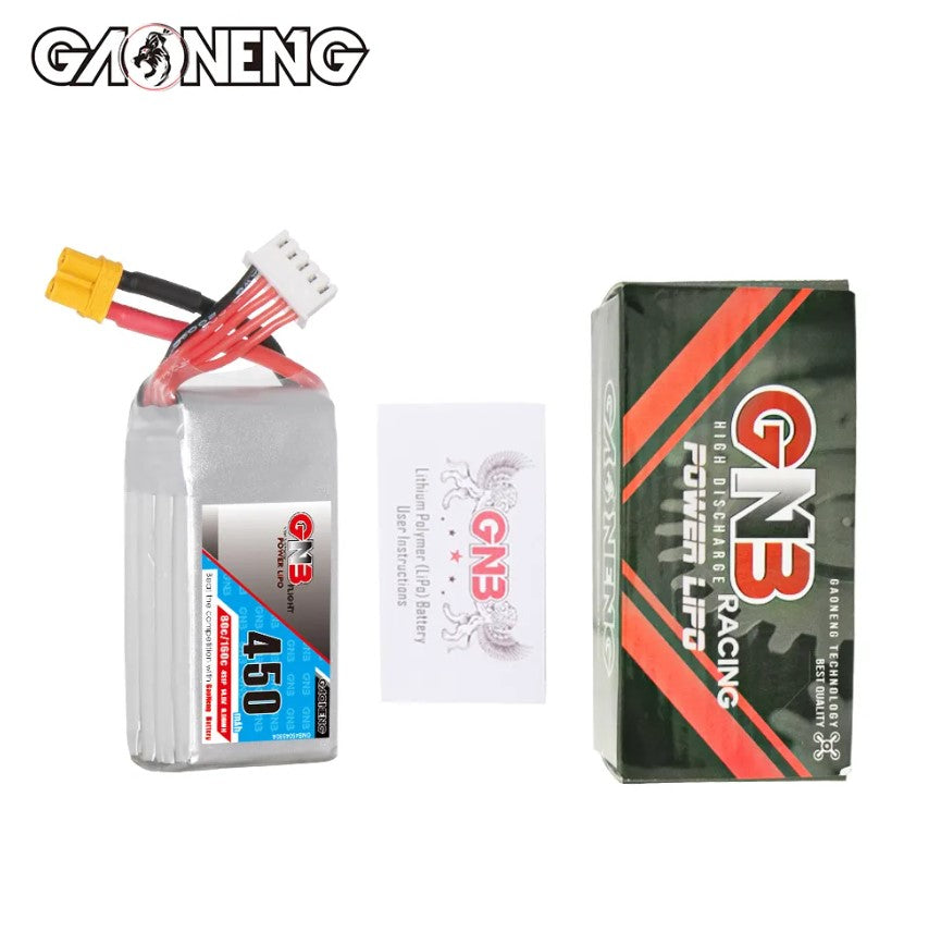 GNB 4S 14.8V 450mAh 80C XT30 LiPo Battery