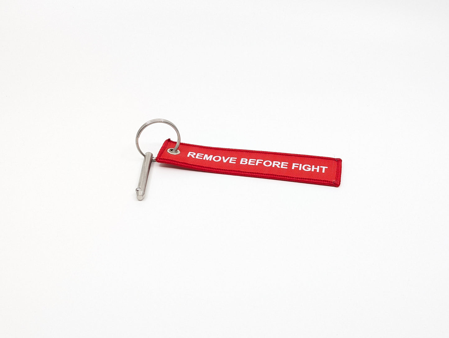 Weapon Lock Pin with Remove Before Fight Tag