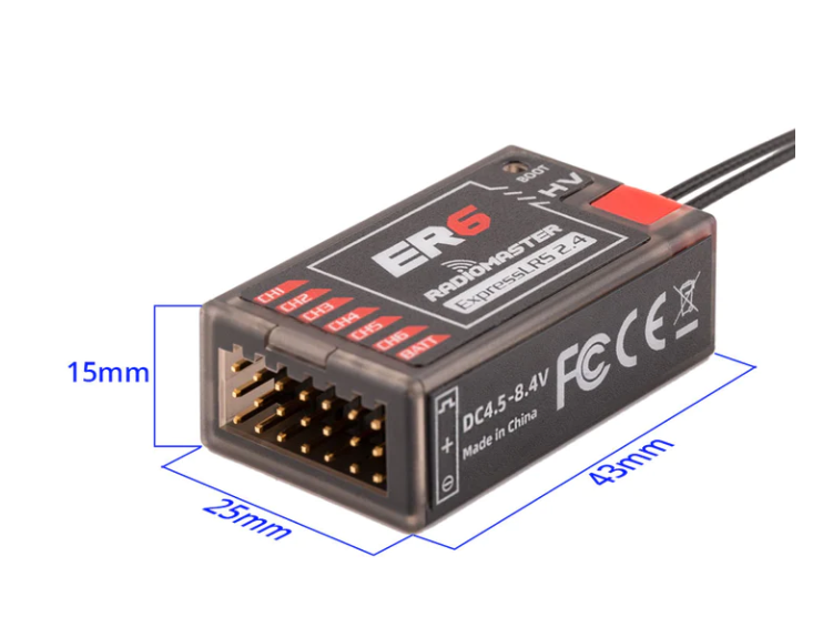 ER6 2.4GHz ELRS PWM Receiver
