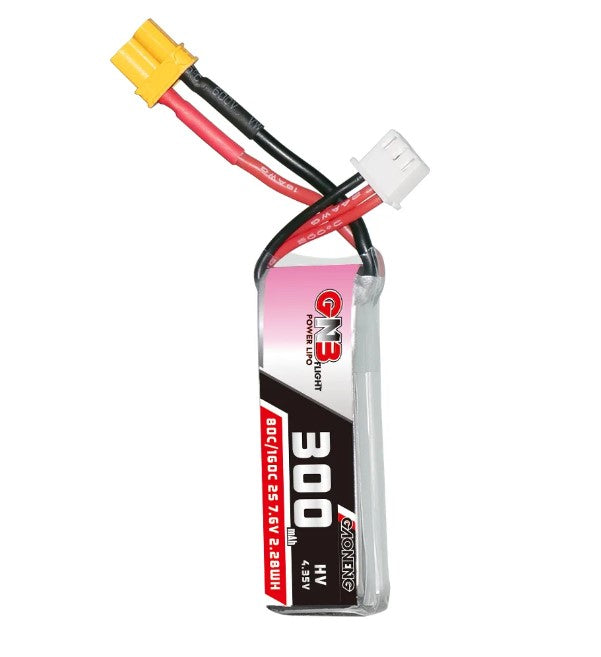 GNB LiHV 2S 7.6V 300mAh 80C XT30 LiPo Battery