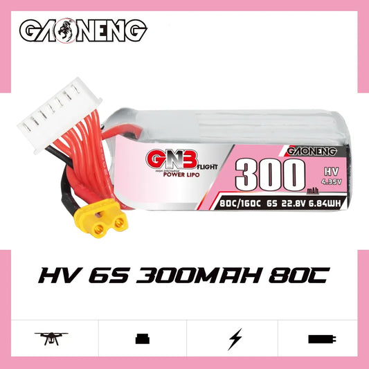 GNB 300mAh 6S 80C XT30 Lipo Battery