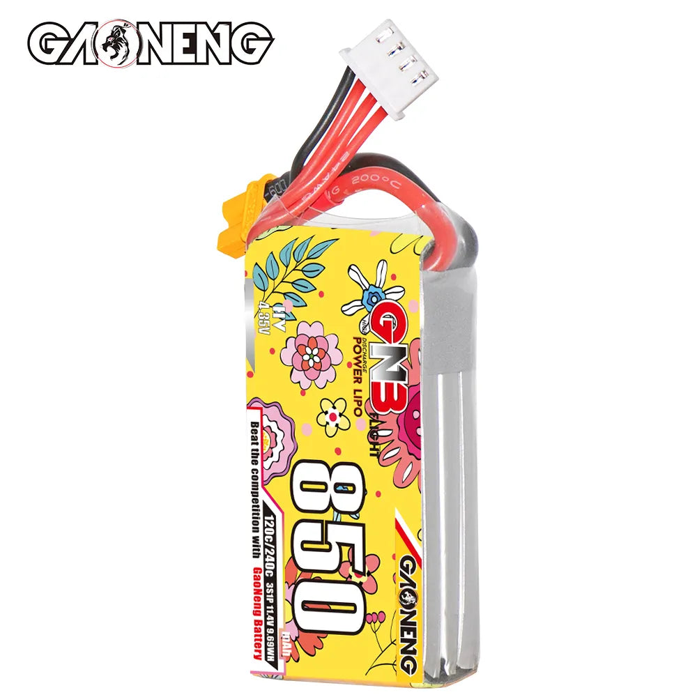 GNB 850mah 3S 11.4V Lipo Batteries (2 pieces)