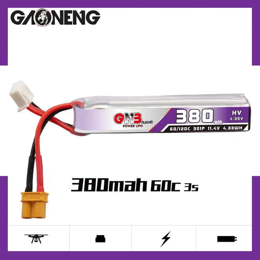 GNB 380mAh 3S 60C XT30 Lipo Battery