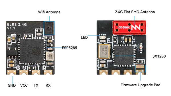 ELRS Lite Receiver 2.4G - Flat Antenna V1.1