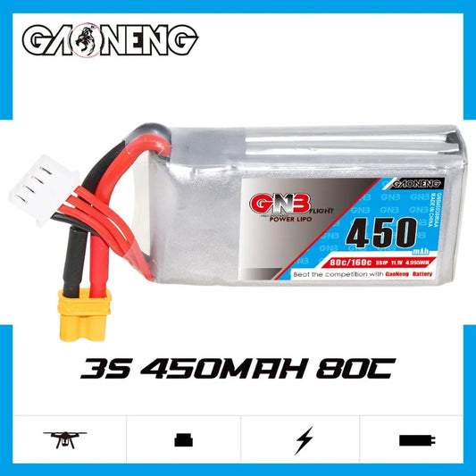 GNB 3S 11.1V 450mAh 80C XT30 LiPo Battery