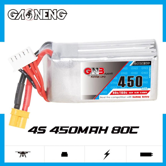 GNB 4S 14.8V 450mAh 80C XT30 LiPo Battery