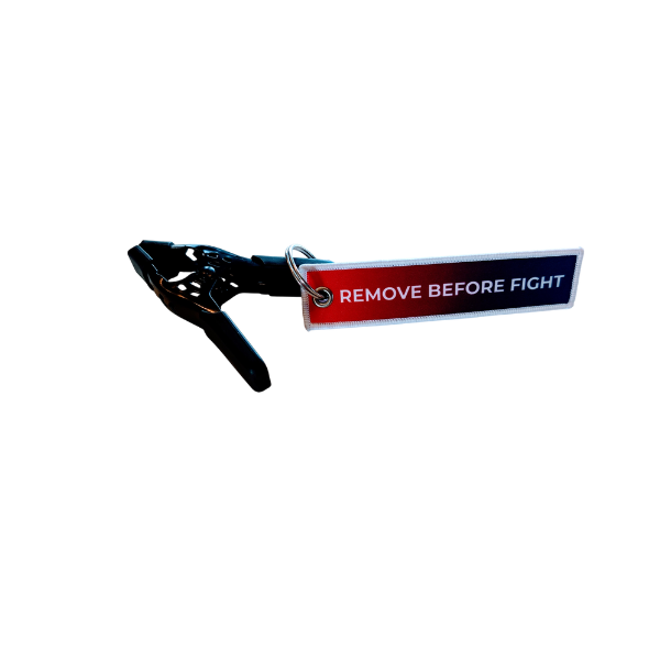 4" Clamp Weapon Lock with Remove Before Fight Tag