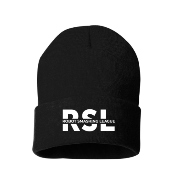 RSL Black 12" Solid Cuffed Beanie